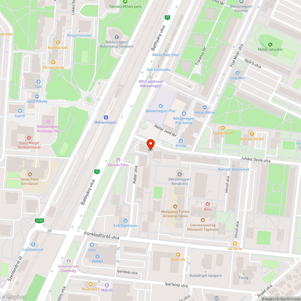 Elrozsdásodott, rossz állapotú szemetes bejelentés helye