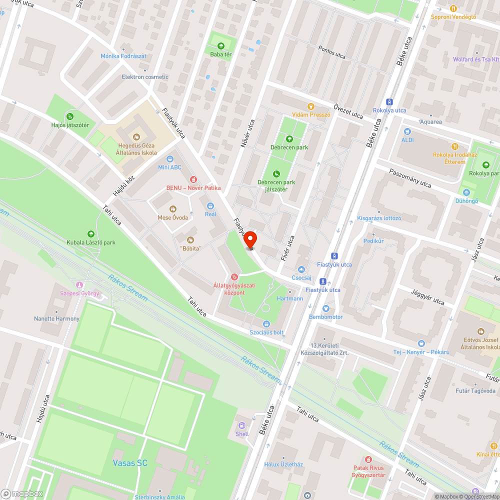 Járdára belógó fa bejelentés helye