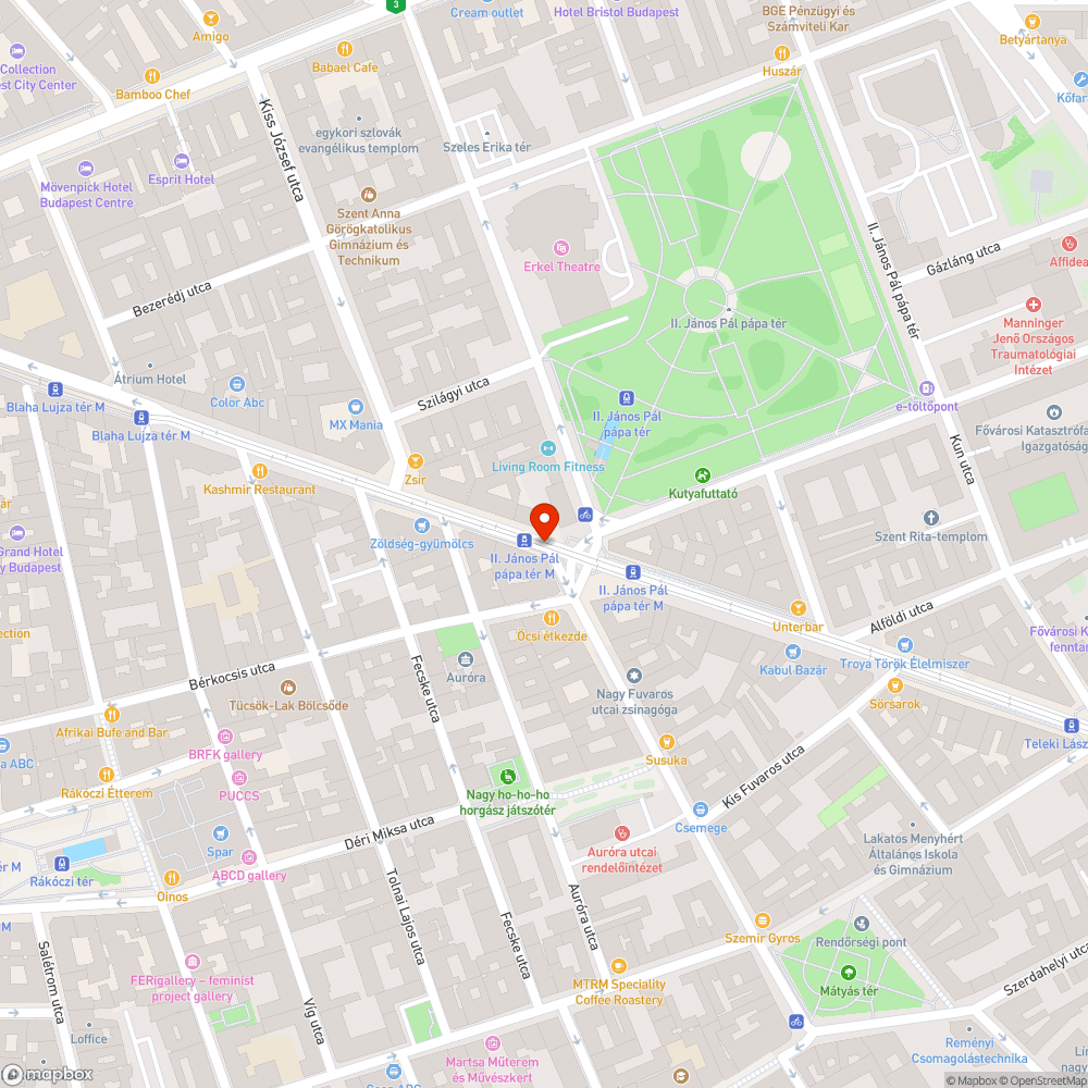 Sérült villamossín bejelentés helye