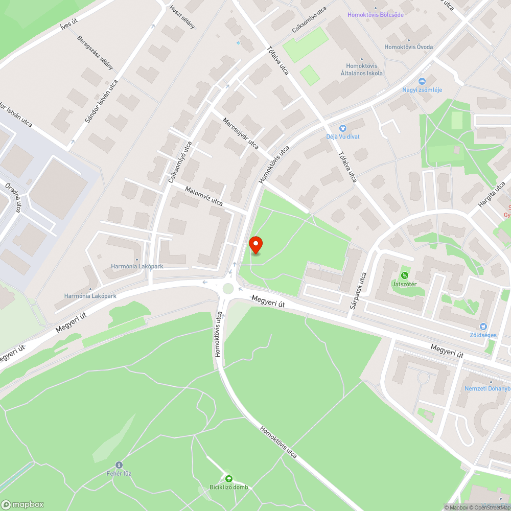 Kidöntött kuka bejelentés helye