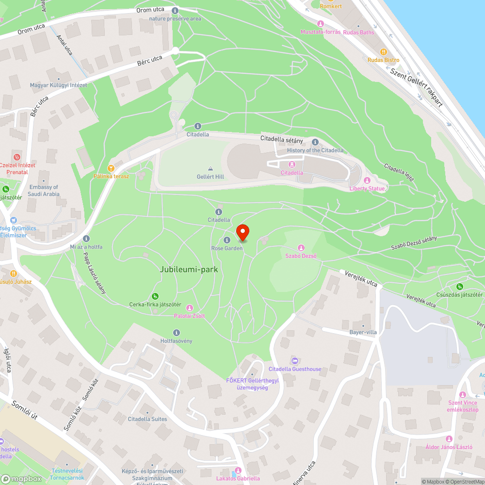 Gellért-hegy - Jubileumi park, vízelvezető árkok bejelentés helye