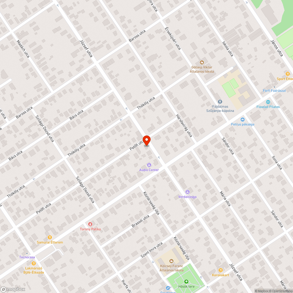 Árok,kocsobejáró bejelentés helye