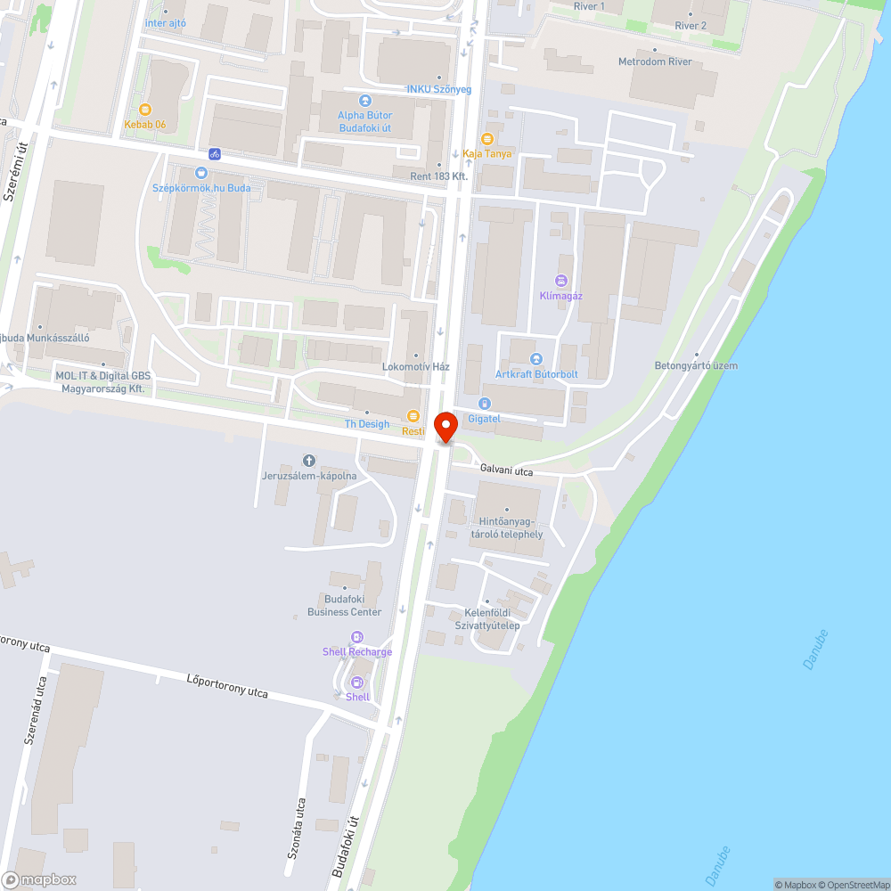 Budafoki/Galvani bejelentés helye