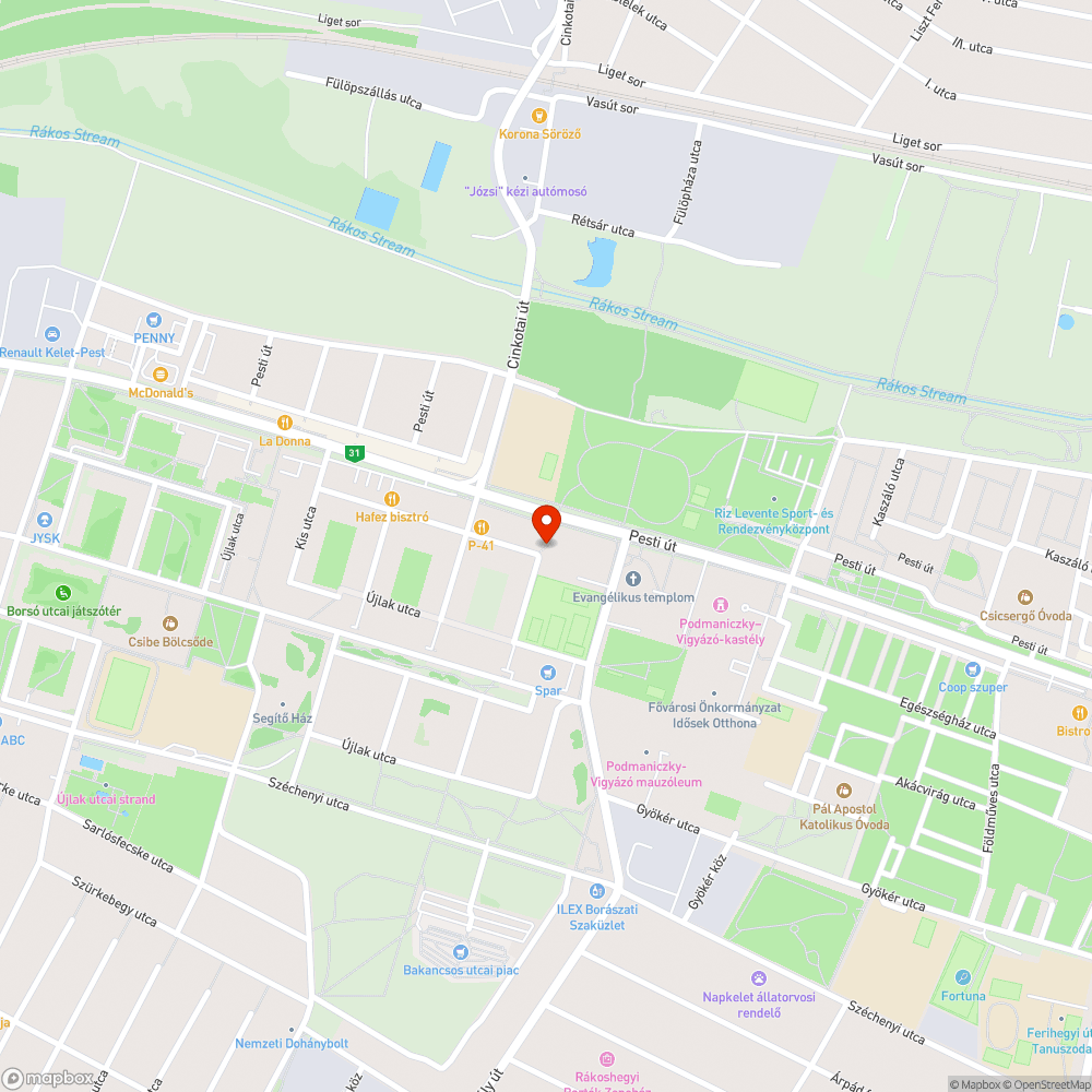 Zsákok bejelentés helye