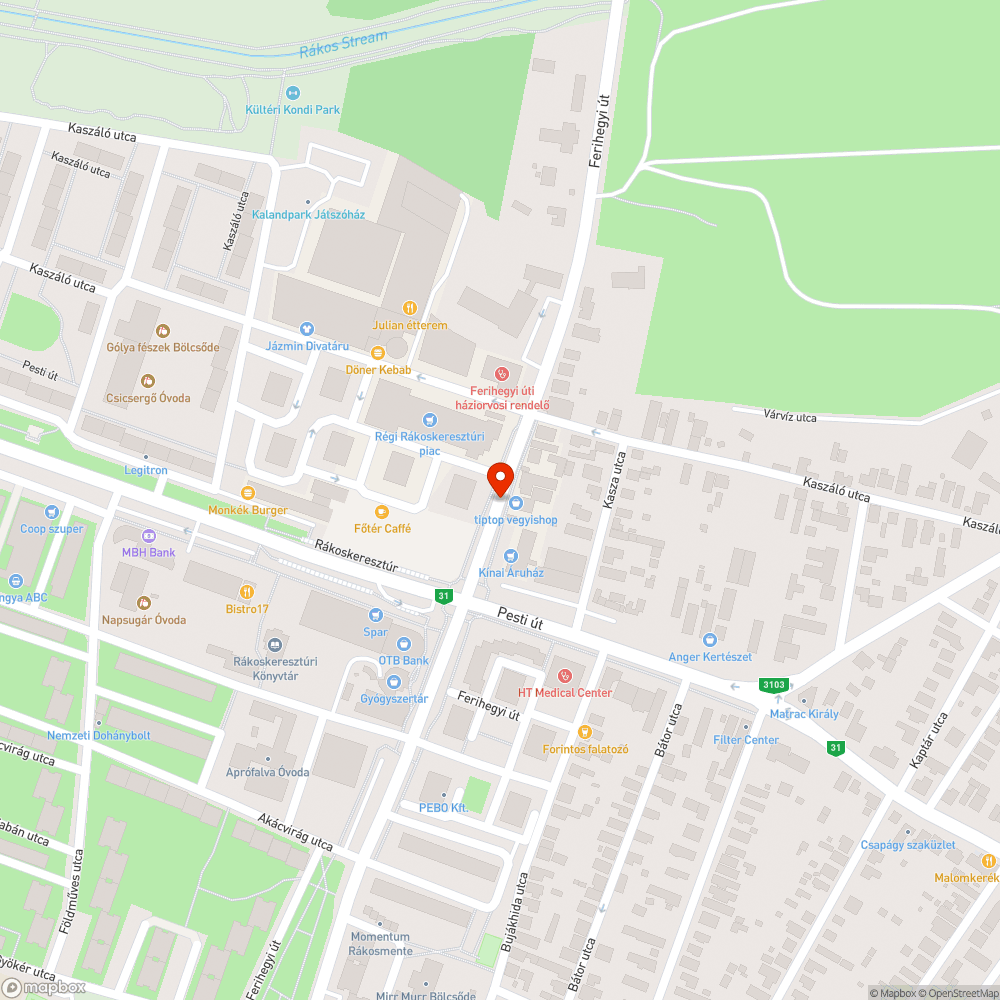 Balra kanyarodni tilos bejelentés helye