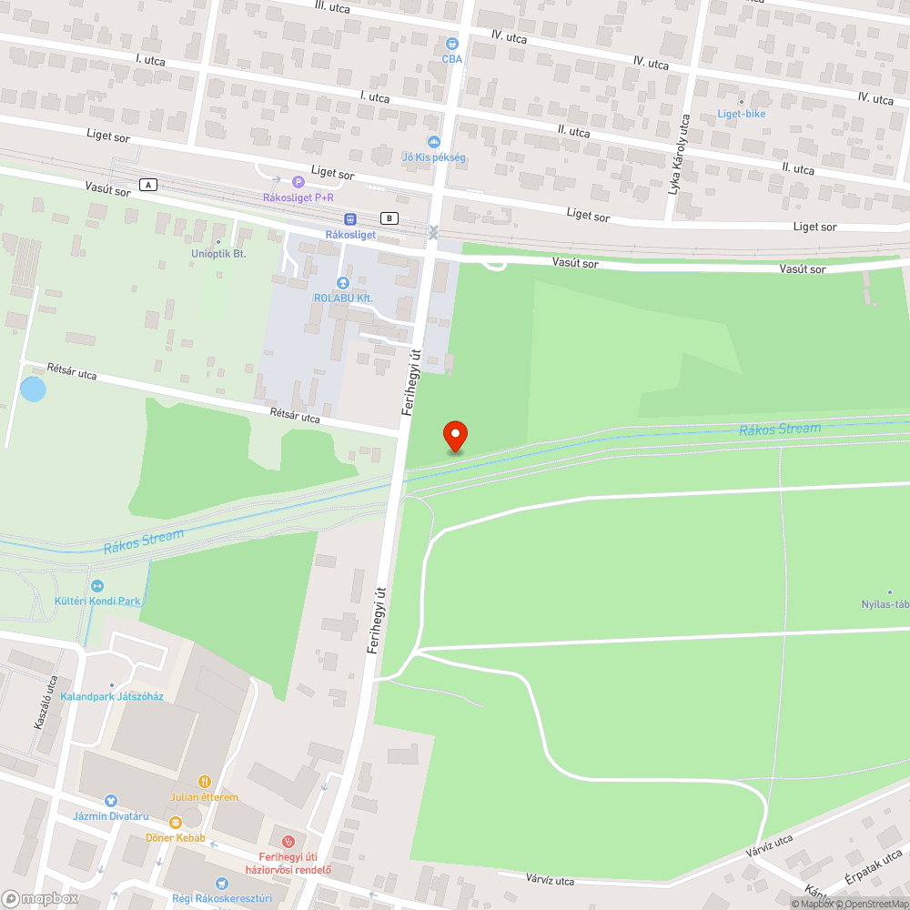 Kidőlt fa bejelentés helye