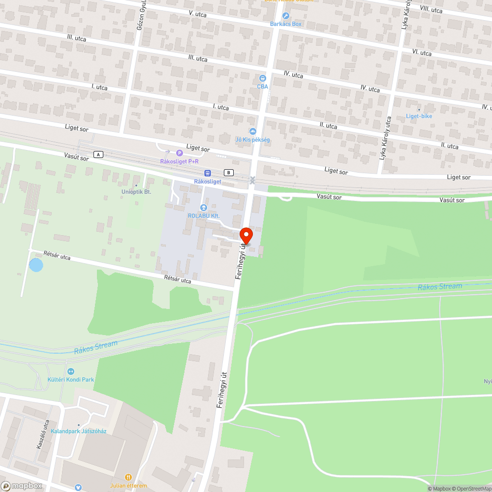 Leszakadt kuka bejelentés helye