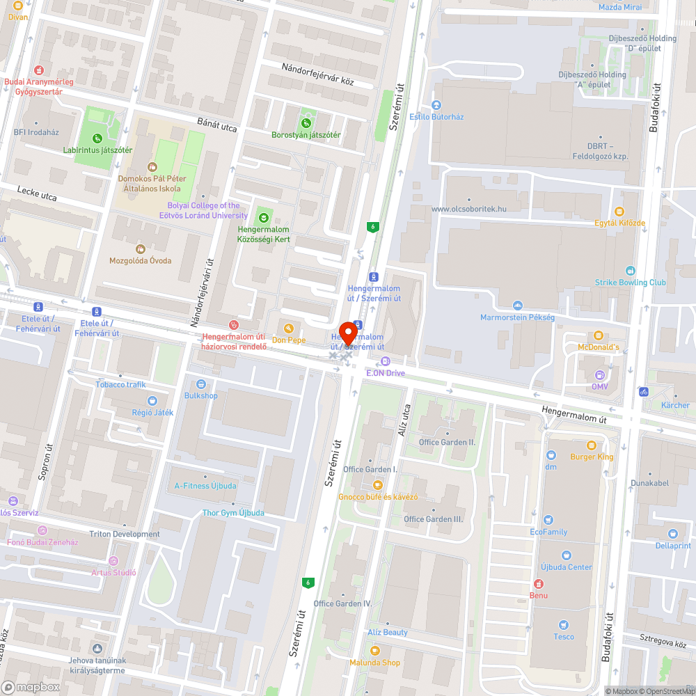 Hiányzó fényterelő bejelentés helye