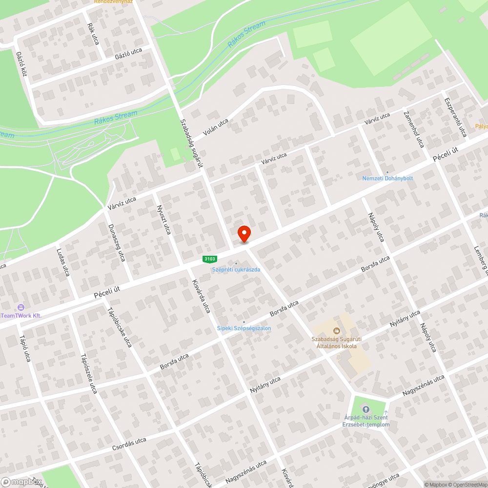 Kopott forgalomtechnikai bejelentés helye