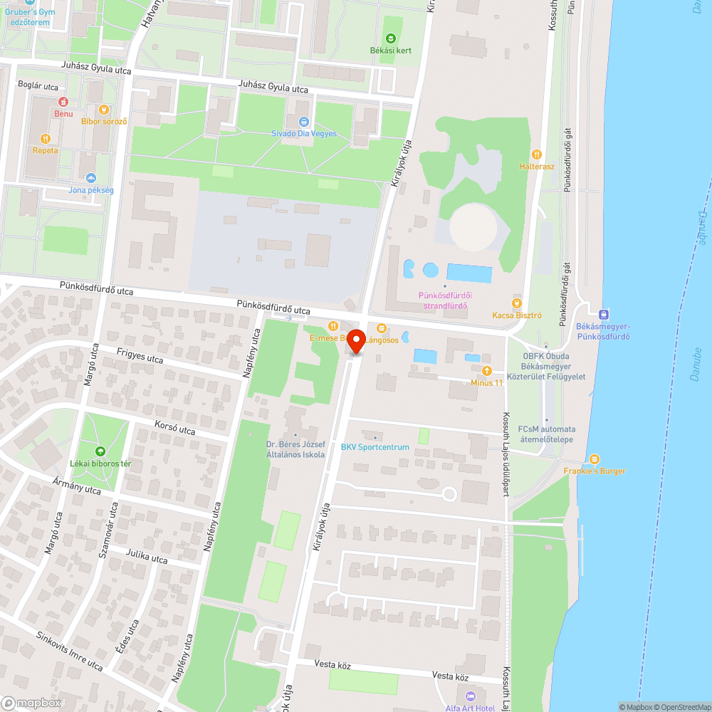 Kátyú bejelentés helye