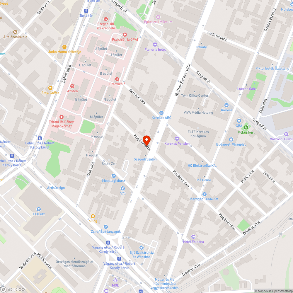 Út kátyúk bejelentés helye