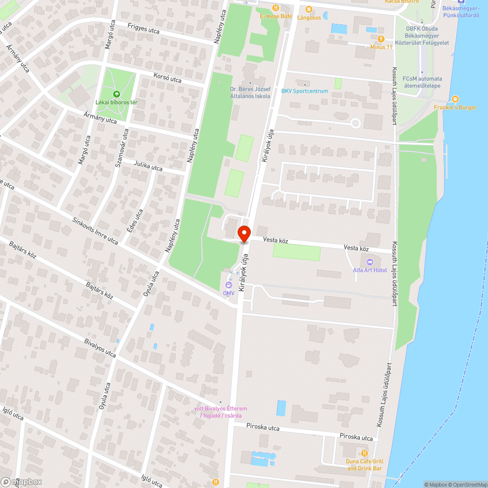 Kátyú az úton bejelentés helye