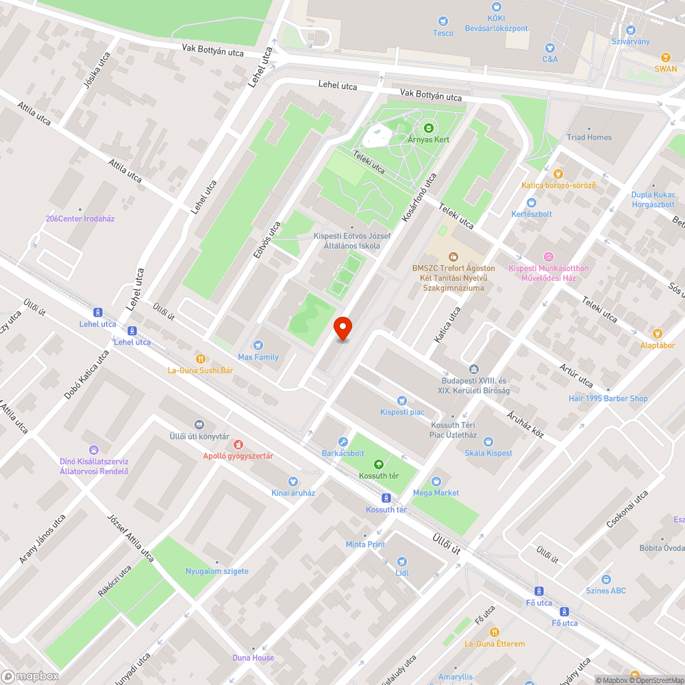 Szemetes terület - hiányzó kukák bejelentés helye