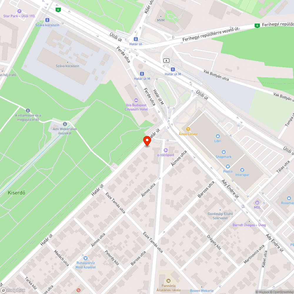 Otthagyott jármű bejelentés helye