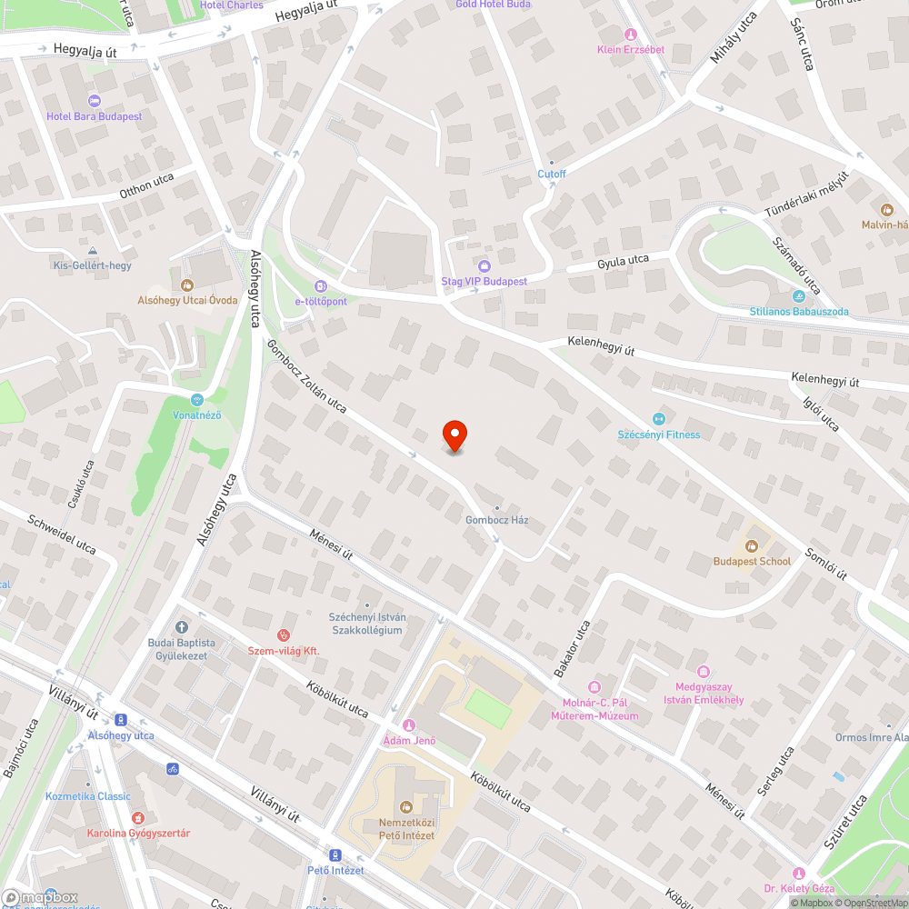 Összetöredezett járda bejelentés helye