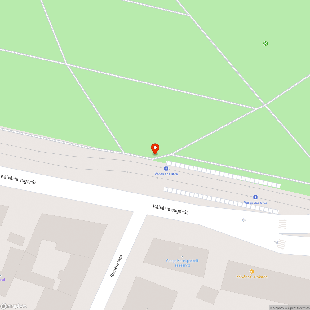 Kiégett lámpa - Veresács utca villamosmegálló bejelentés helye