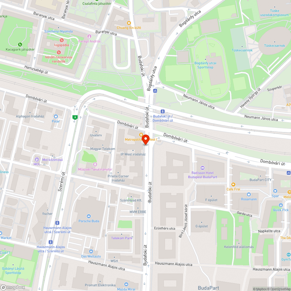 Buszmegálló graffitis Budafoki Dombóvári bejelentés helye