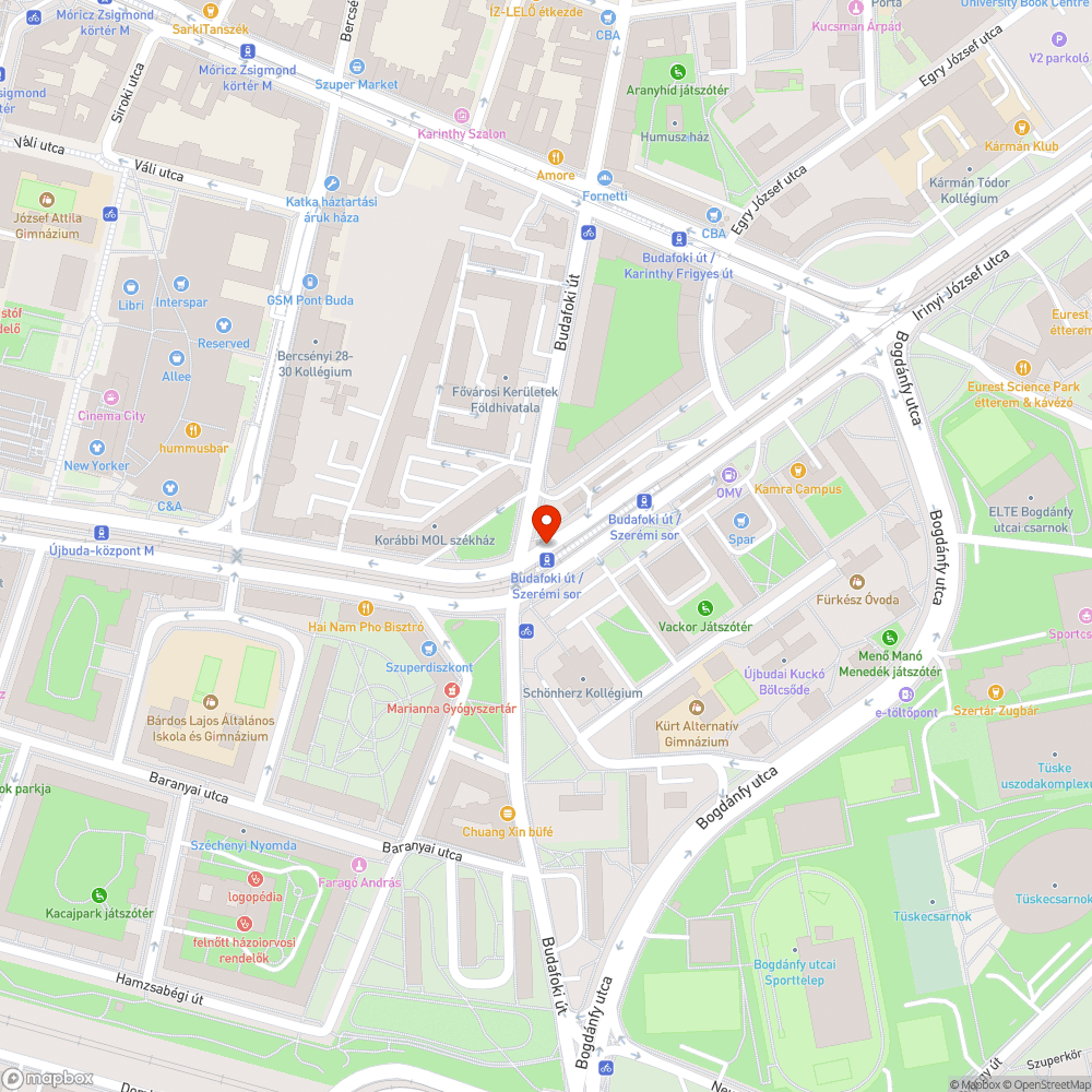 212-es busz megállójában zsákos szemét bejelentés helye