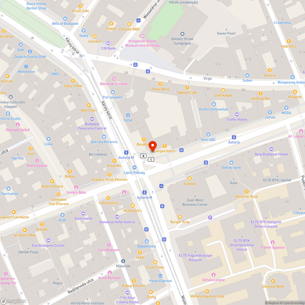 Astoria "c" lépcső graffitis, tábla matricás bejelentés helye