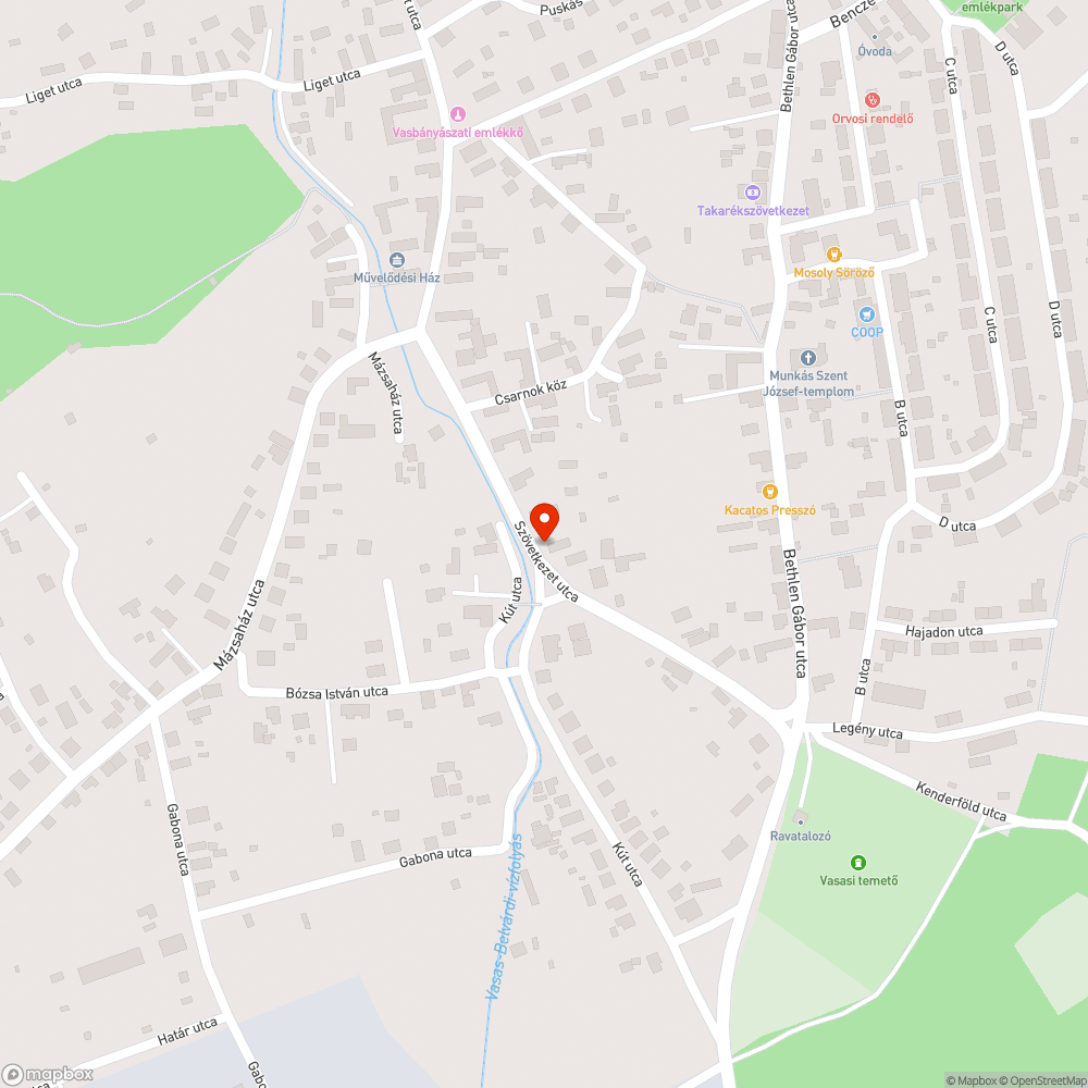 Kátyú bejelentés helye