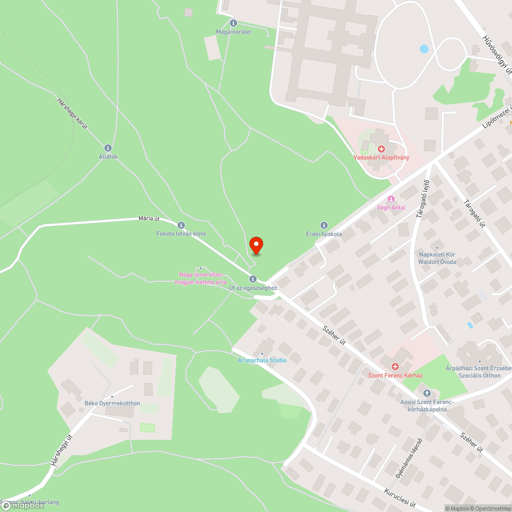 Mi történik a Hárs-hegyen? bejelentés helye