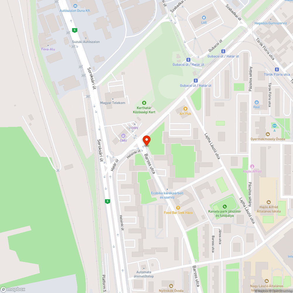 A Határ út (F01440) buszmegálló hanyag környezete bejelentés helye