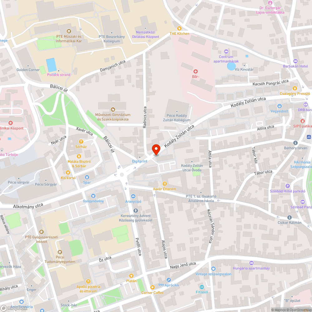 Konténereket helyeztek a kerékpárútra! bejelentés helye