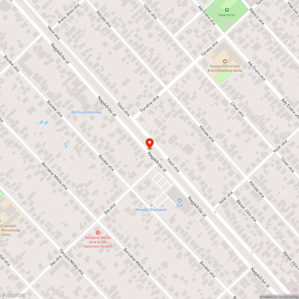 Eke utcai buszmegálló, épített utasváró szükségessége bejelentés helye