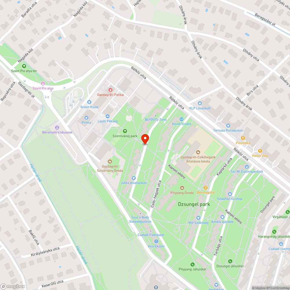 Kaptató sétány - Tűzkő utca parkolás bejelentés helye