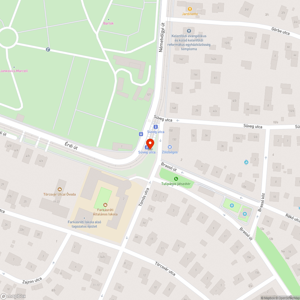 Süveg utca villamosmegálló akadálymentesítése bejelentés helye