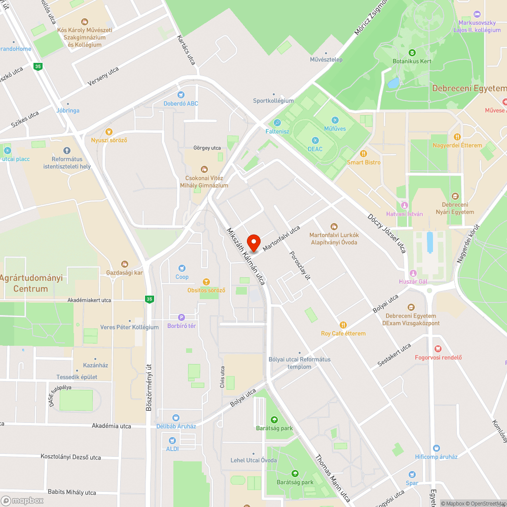 Kátyú bejelentés helye