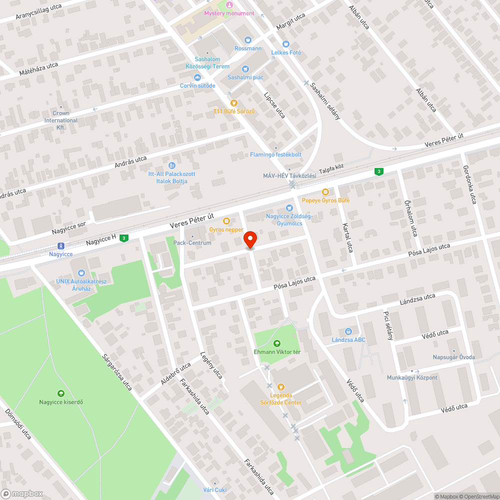 Hetek óta nem működő lámpa bejelentés helye