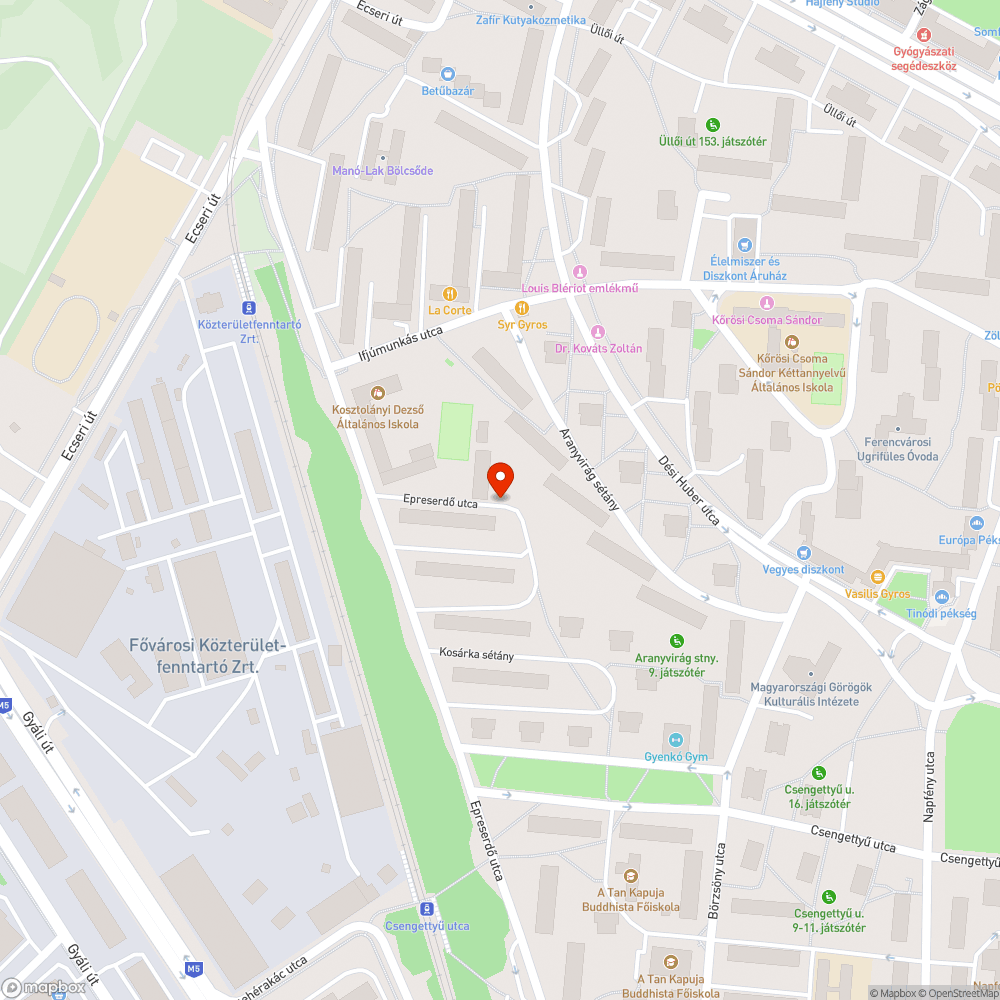 Megdöntött oszlop bejelentés helye