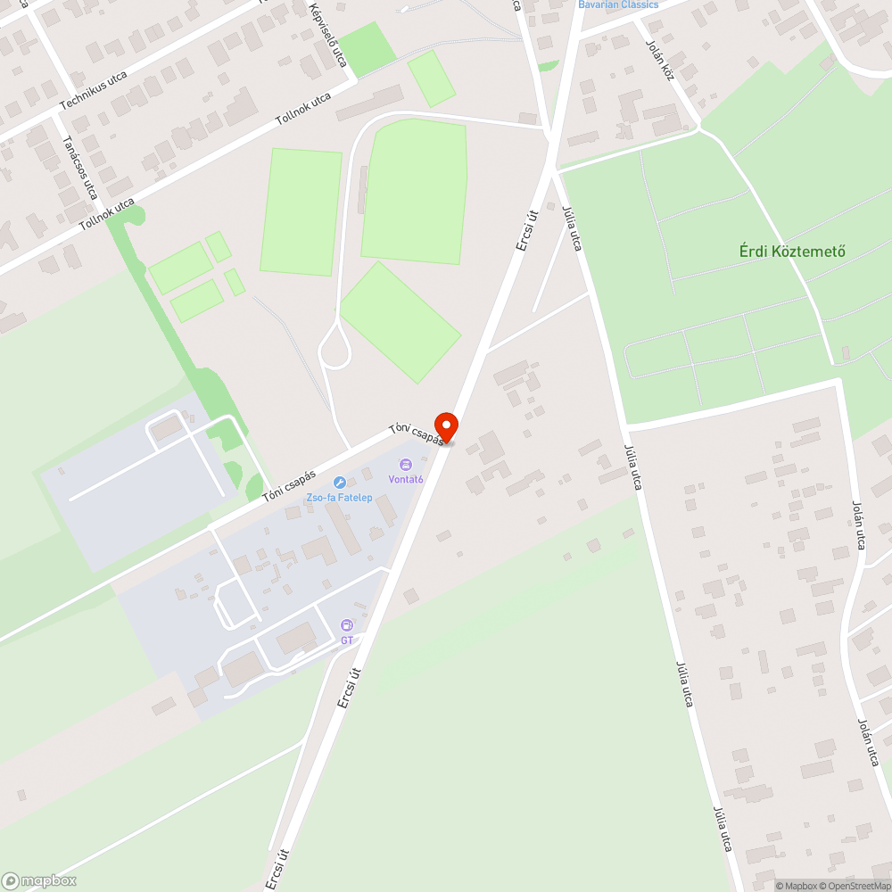 Érd Ercsi út járda használhatatlan, balesetveszélyes bejelentés helye