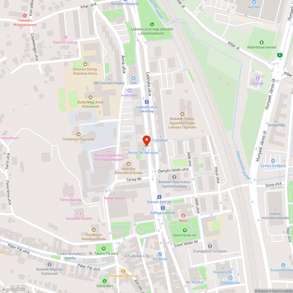 Bálványfa Leányka bejelentés helye