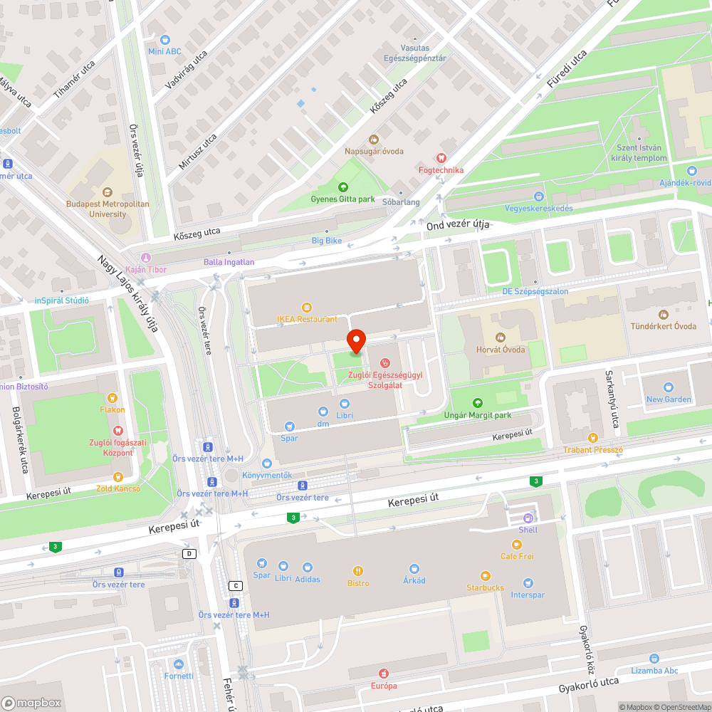 Elhagyott bevásárló kocsik bejelentés helye