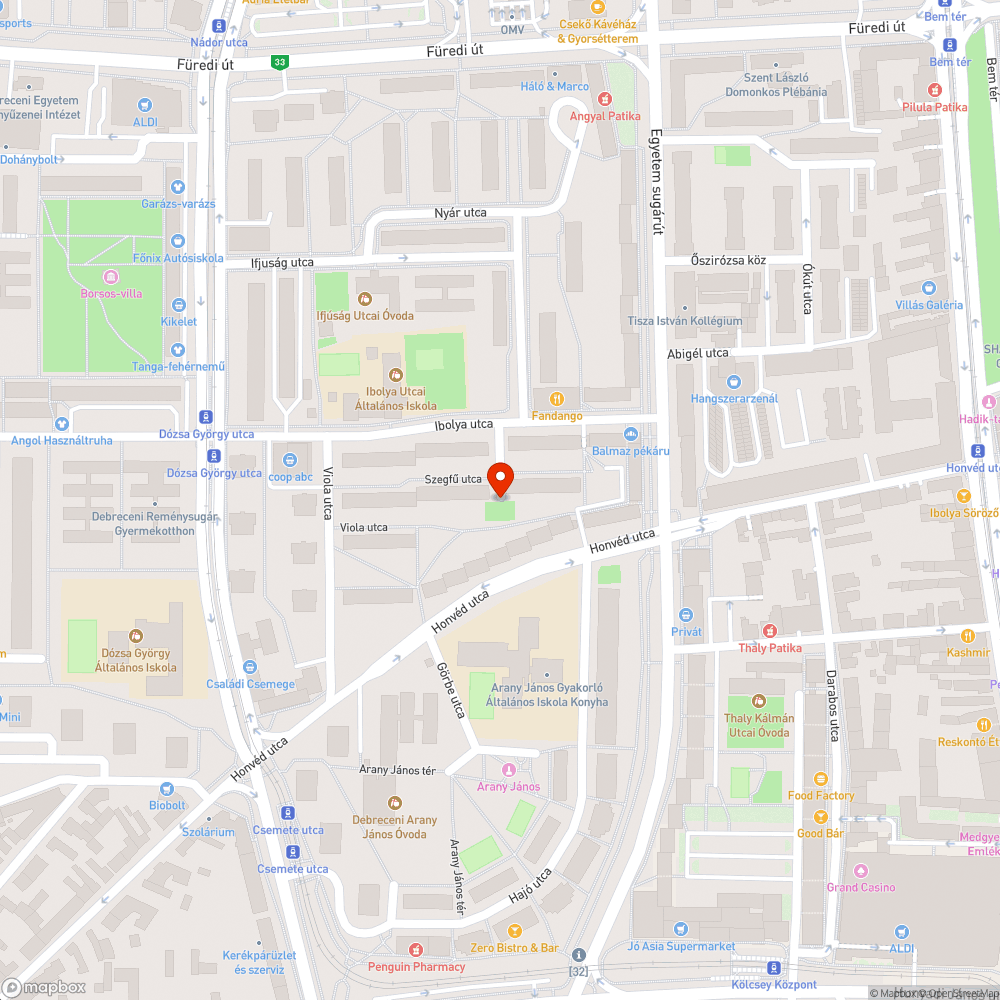 Szegfű utcai játszótér homokozójának elkerítése bejelentés helye