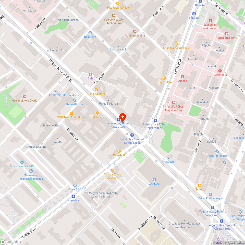 Graffitis, koszos megálló bejelentés helye