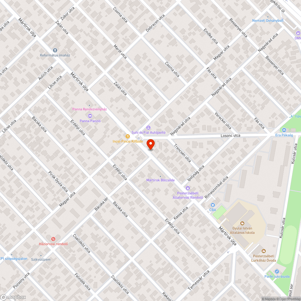 Sárkánybusz bejelentés helye