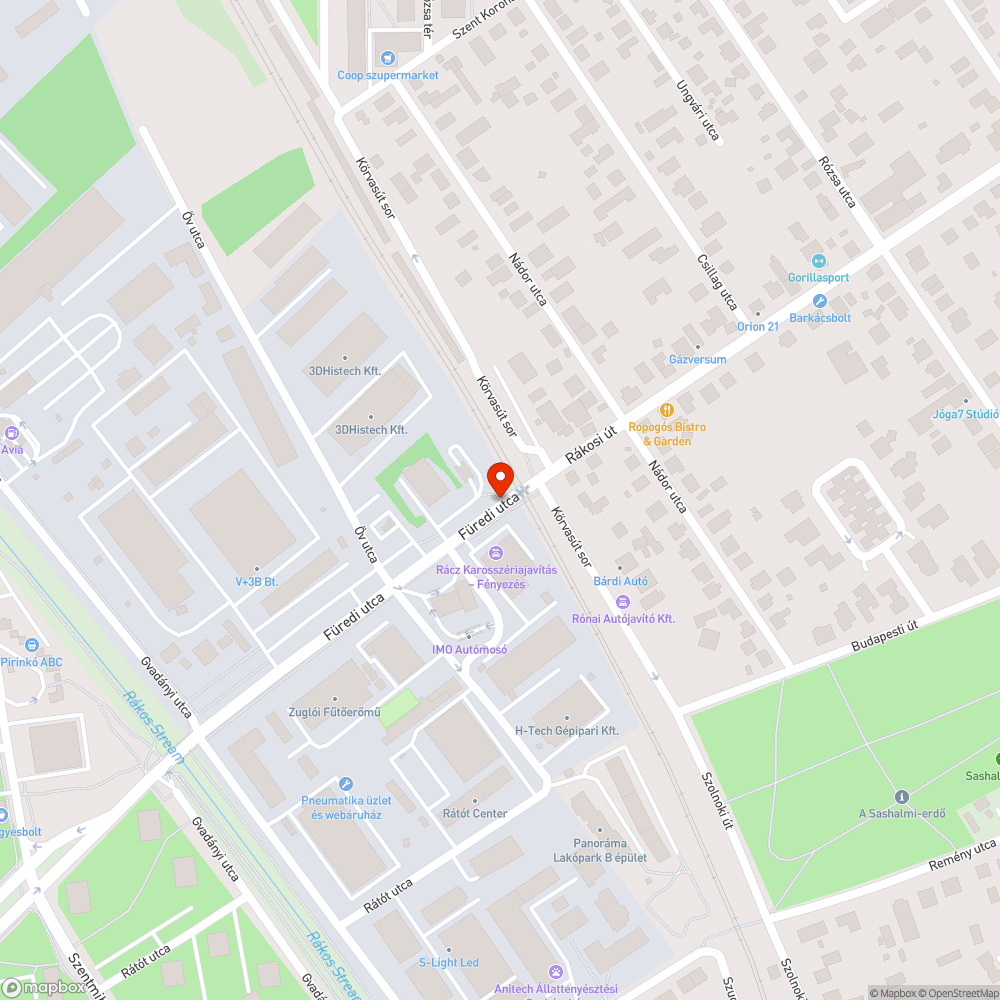 Széthullott betonkorlát bejelentés helye