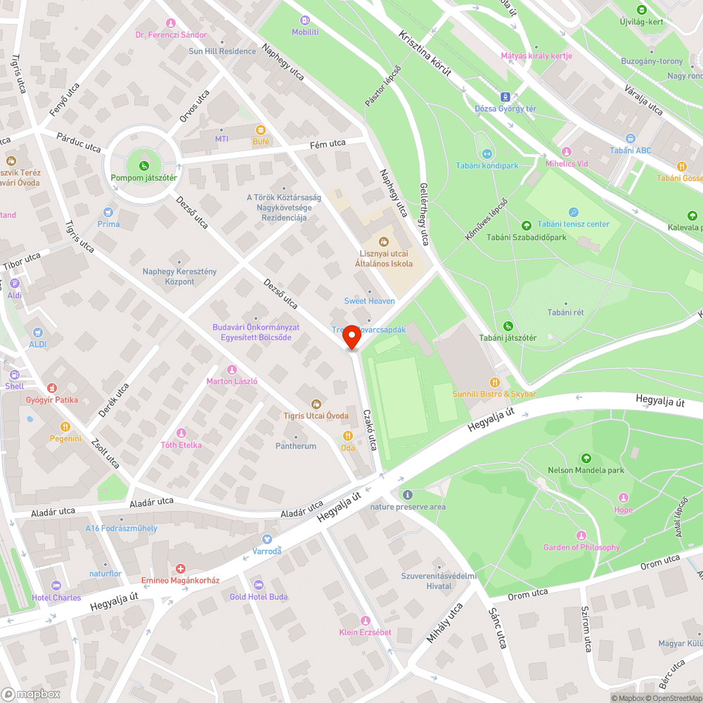 Hiányzó közműfedlap bejelentés helye