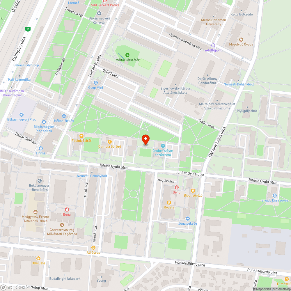 Parkba helyezett hulladék bejelentés helye