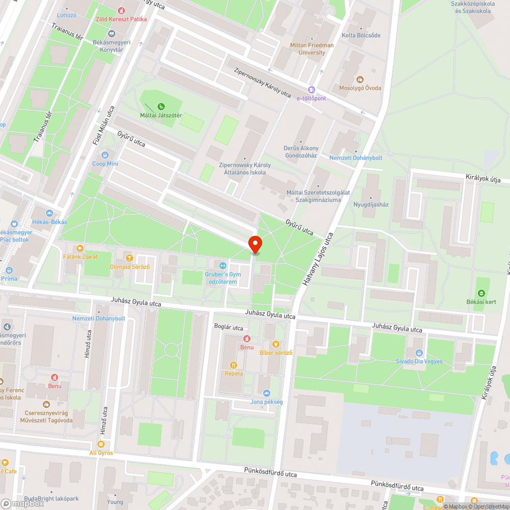 Rongált villanyoszlop bejelentés helye