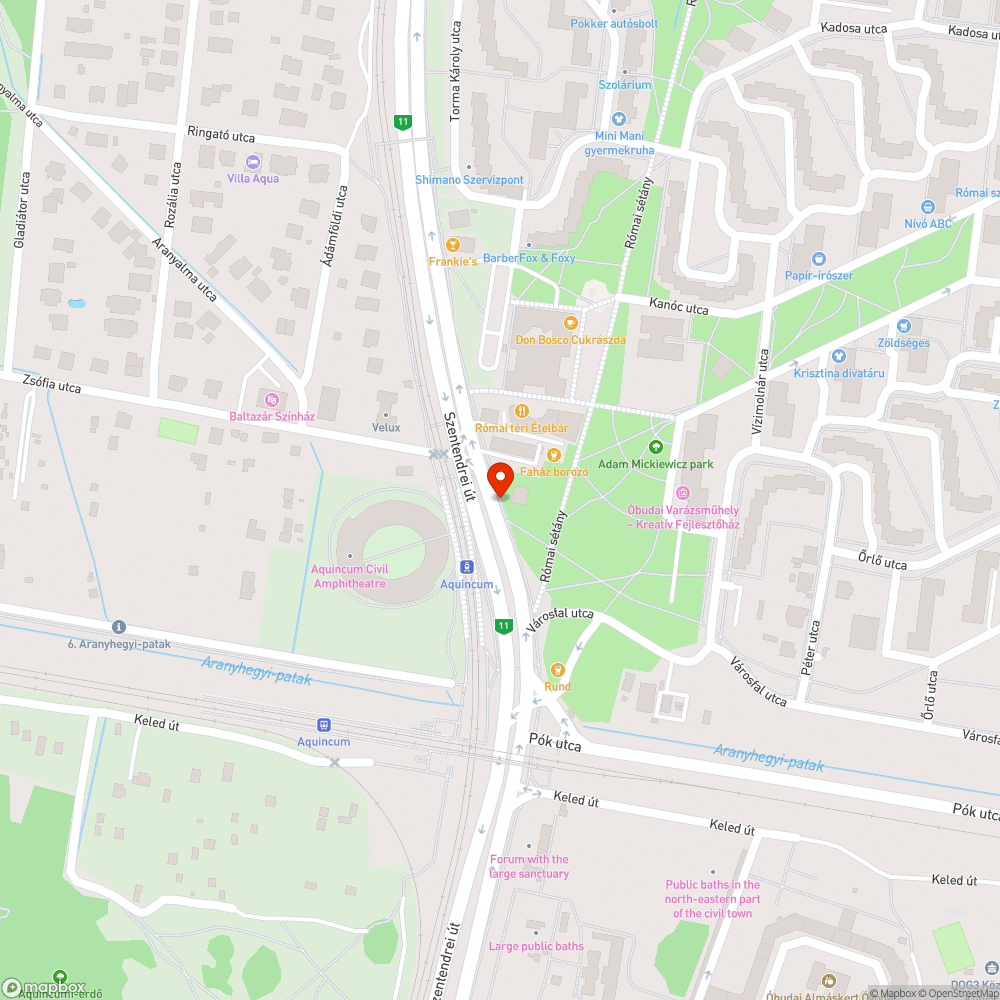 Megsüllyedt fedél + töredezett aszfalt bejelentés helye