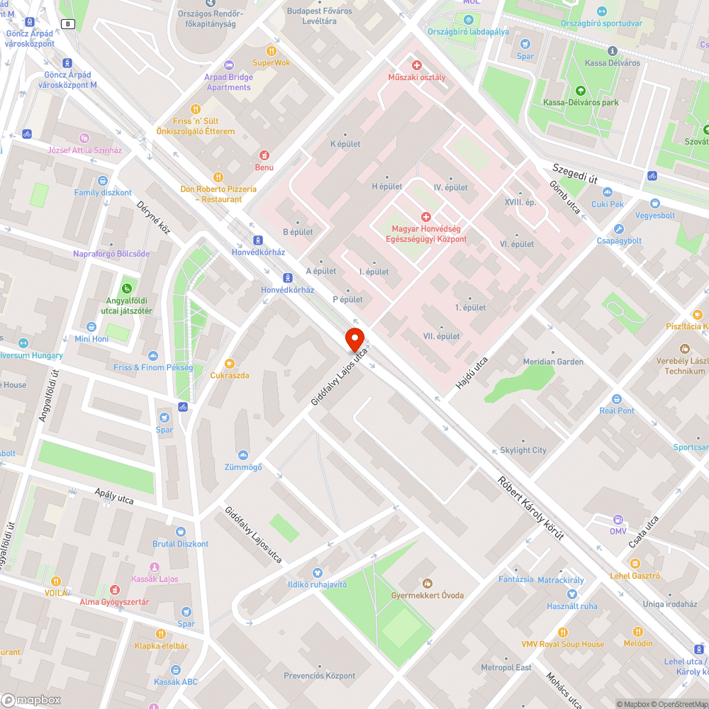 Sérült szegély bejelentés helye