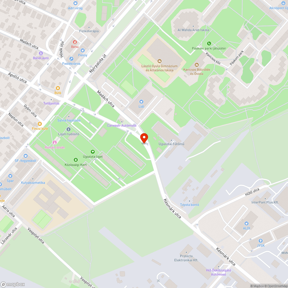 Évek óta elhagyott jármű. bejelentés helye