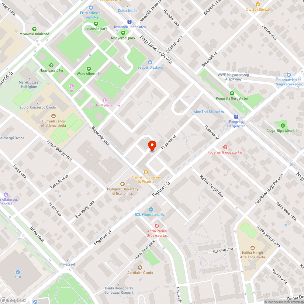 Ronda betonépítmény a Bagolyvár utcában bejelentés helye