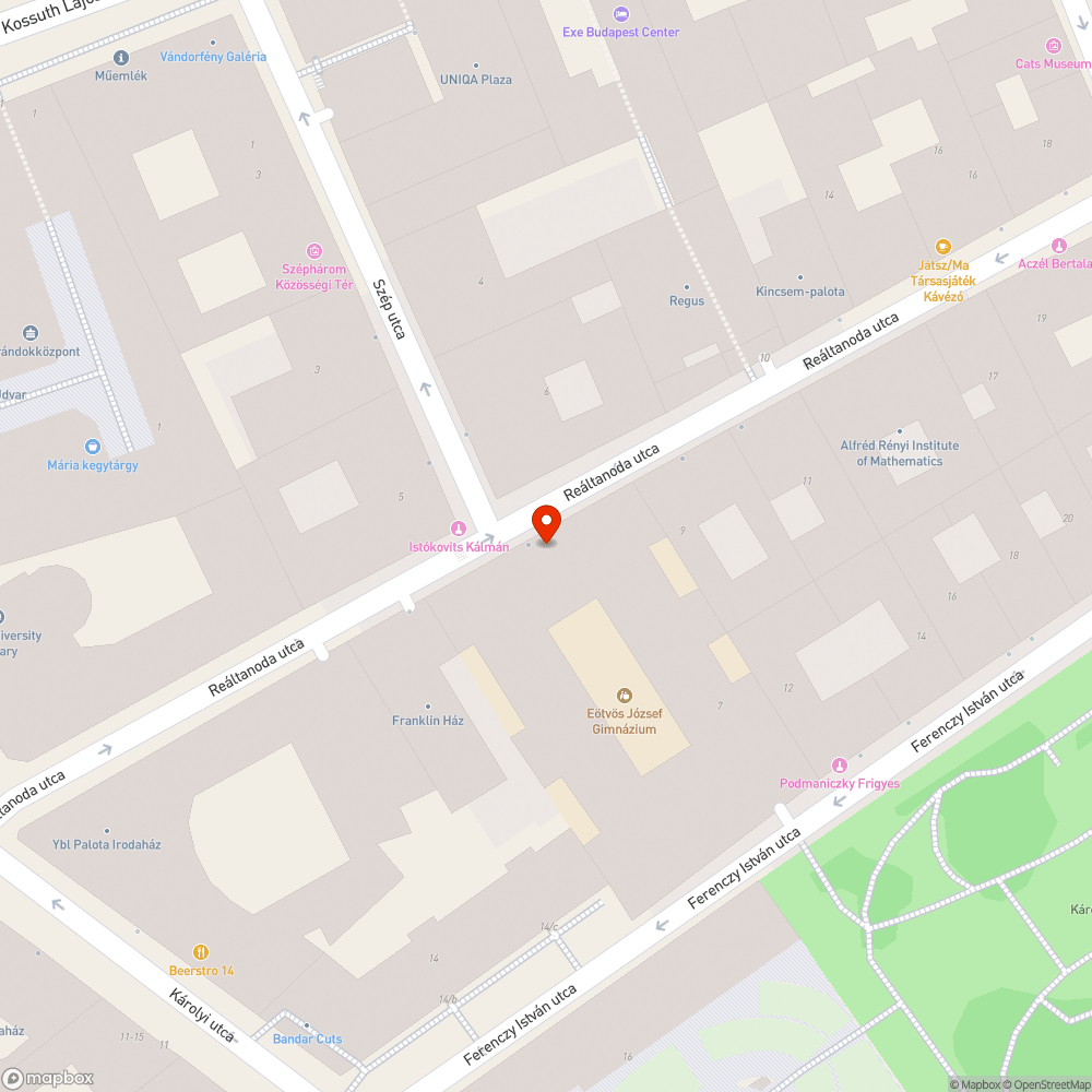 Zászlók kihelyezése - Eötvös József Gimnázium (Reáltanoda u.) bejelentés helye