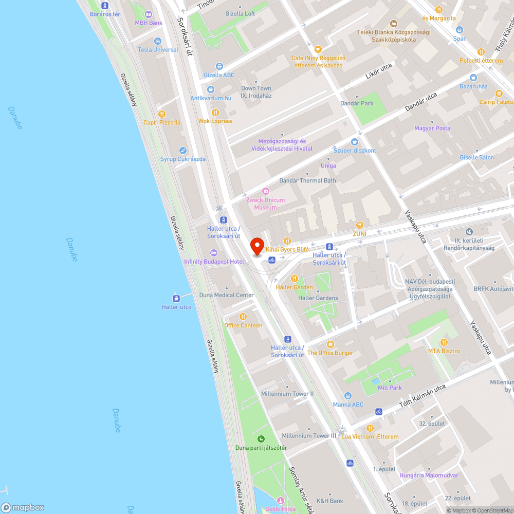 Megtelt utcai szeméttároló bejelentés helye