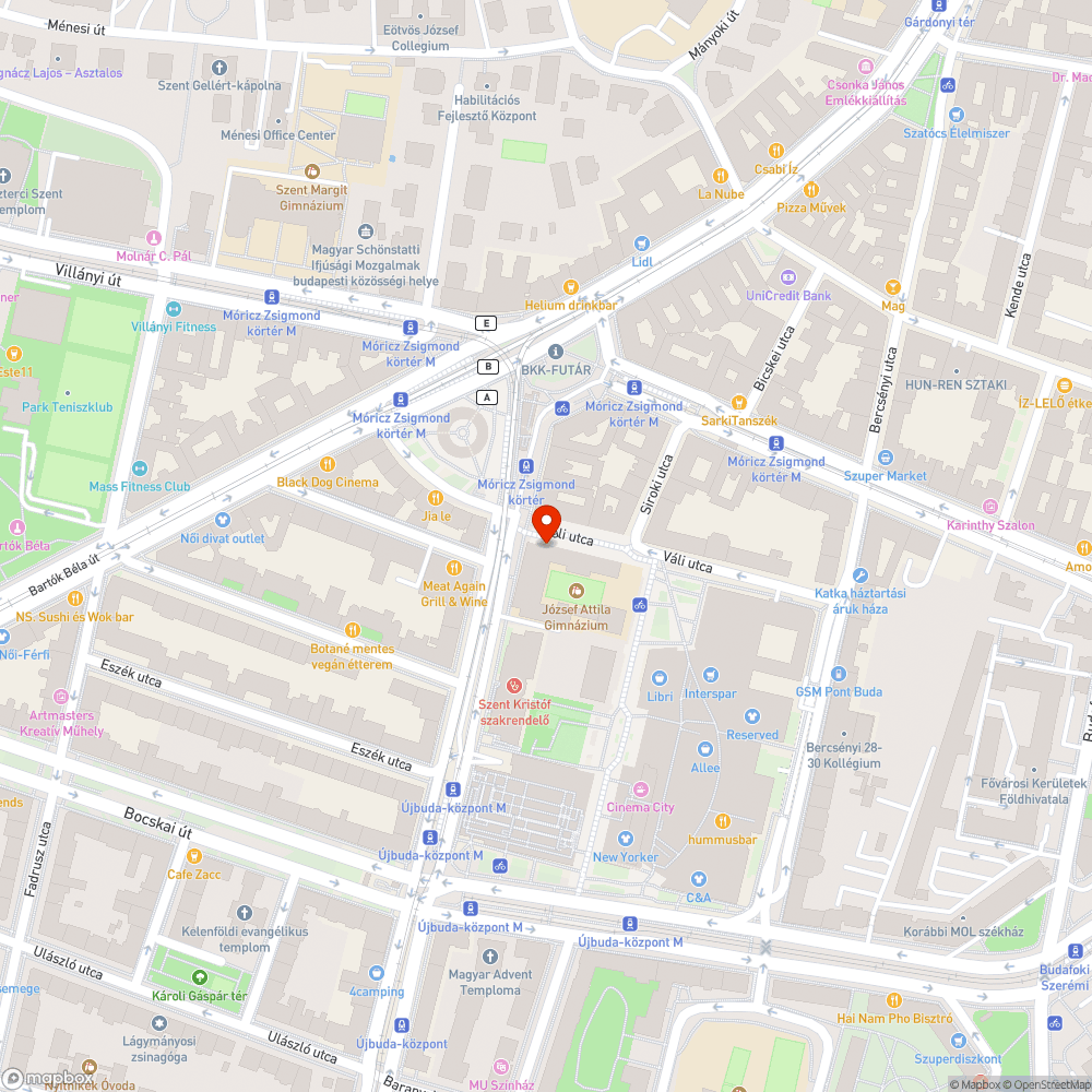 Megrongált újbudai biciklis szervizpont bejelentés helye